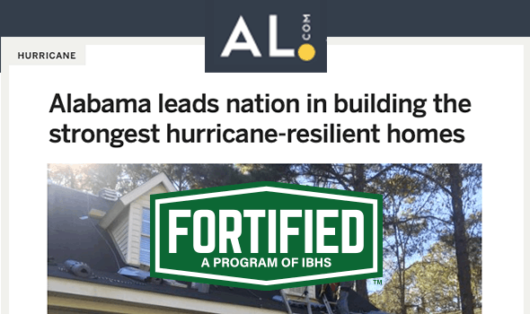 Curiosity about Alabama’s progress in building Fortified homes is rising nationally in the aftermath of devastation from 2017-2018 hurricanes.