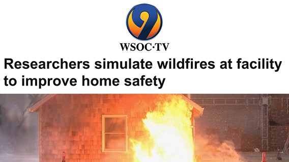 Engineers intentionally set a home on fire inside a facility in Chester County Wednesday to learn more about the devastation that wildfires can cause.