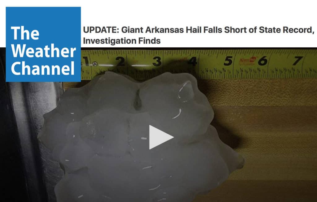 IBHS travels to Arkansas to 3D scan massive hailstone.