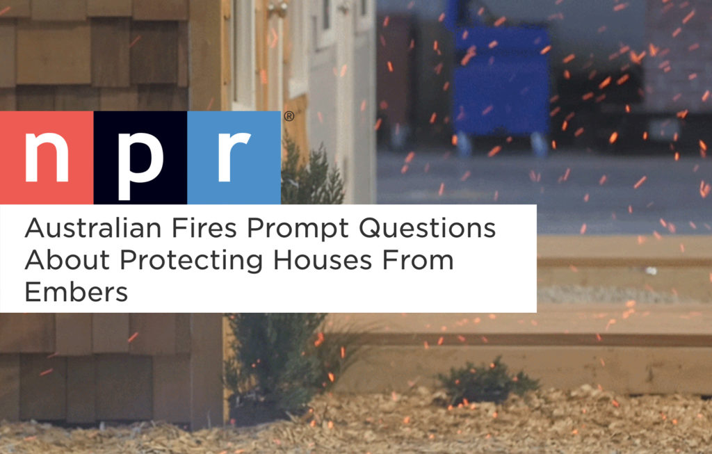 IBHS's Daniel Gorham discusses the threat embers pose to homes and businesses during a wildfire.
